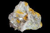 Orpiment On Bladed Barite Crystals - Peru #133097-1